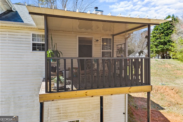 view of wooden deck