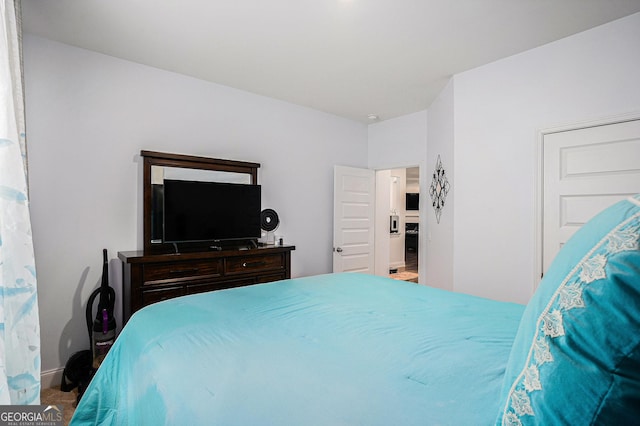 bedroom with carpet floors