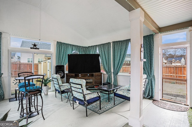 view of patio / terrace with fence