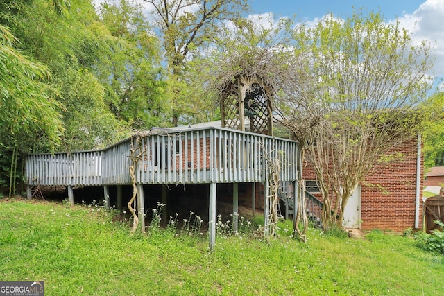 view of outdoor structure featuring stairway