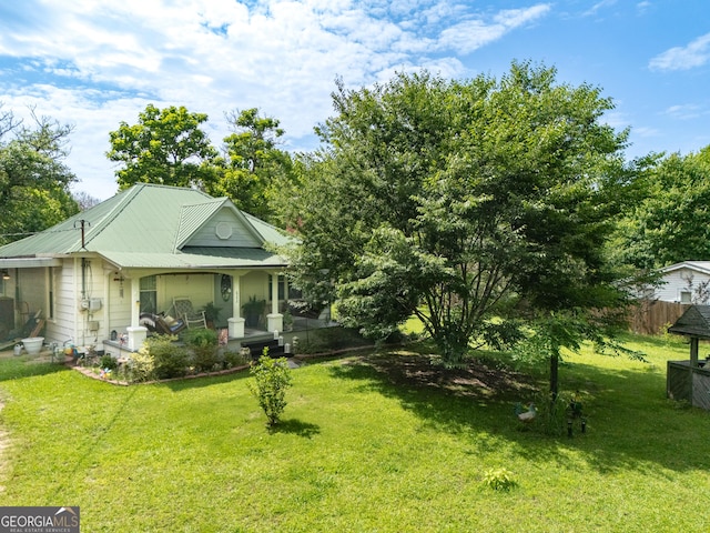 622 Cedartown Ave, Tallapoosa, GA 30176 - view of front of property featuring covered porch and metal roof
