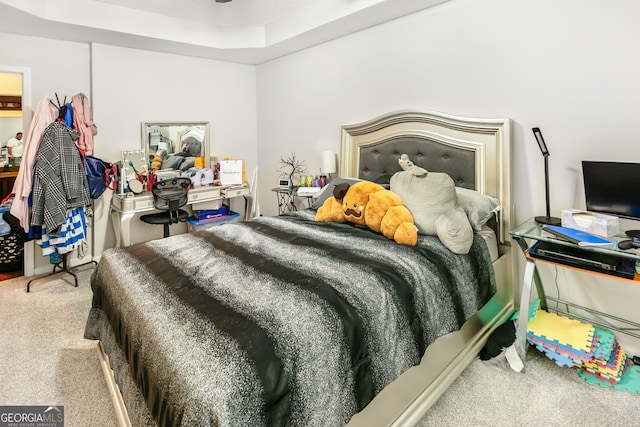 bedroom featuring carpet