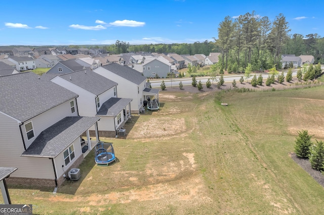 aerial view with a residential view