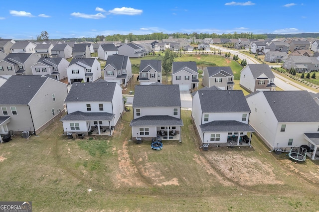 aerial view featuring a residential view