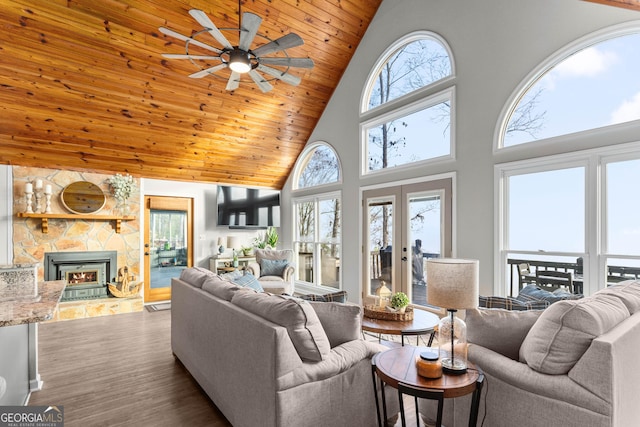 109 Shelton Ln, Eatonton, GA 31024 - living room with light wood-style floors, a ceiling fan, and plenty of natural light