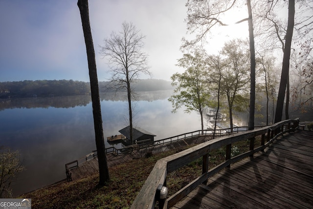 109 Shelton Ln, Eatonton, GA 31024 - deck featuring a water view
