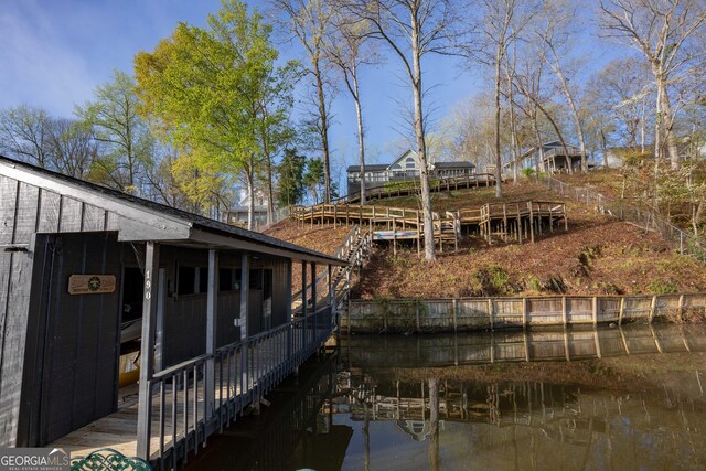 109 Shelton Ln, Eatonton, GA 31024 - view of dock featuring a water view