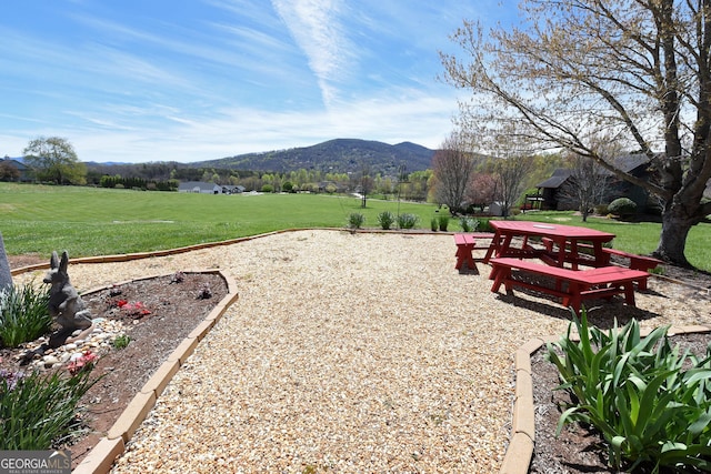 3112 Allison Ct, Young Harris, GA 30582 - exterior space featuring a mountain view and a yard