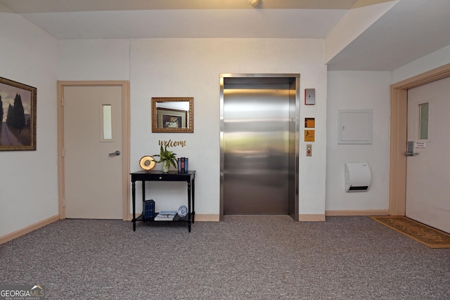 3112 Allison Ct, Young Harris, GA 30582 - interior space featuring elevator, carpet flooring, and baseboards