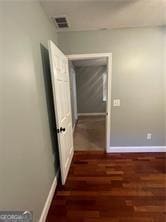 370 Rainey Dr, Dawsonville, GA 30534 - hall featuring baseboards, visible vents, and wood finished floors