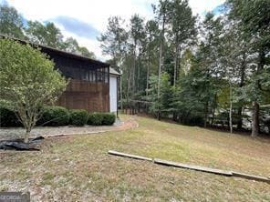 370 Rainey Dr, Dawsonville, GA 30534 - view of yard with an outbuilding