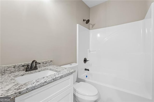 5726 Ridgewater Cir, Gainesville, GA 30506 - full bath with toilet, vanity, and shower / bathtub combination