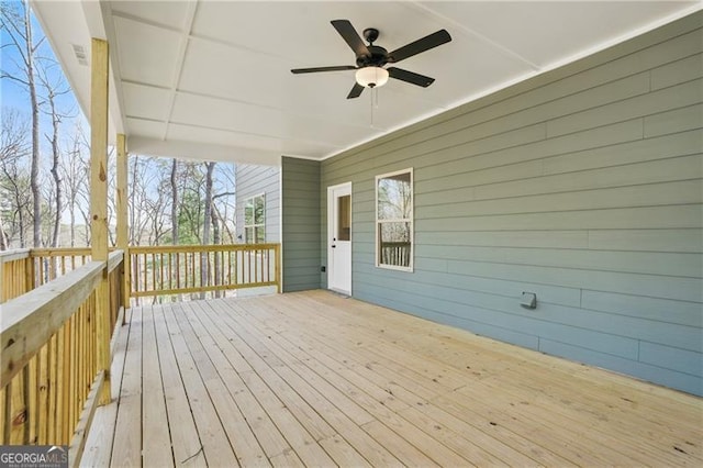 5726 Ridgewater Cir, Gainesville, GA 30506 - deck featuring a ceiling fan