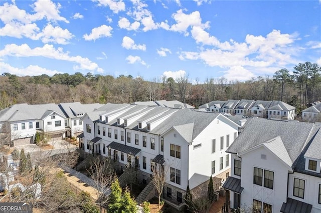 bird's eye view with a residential view