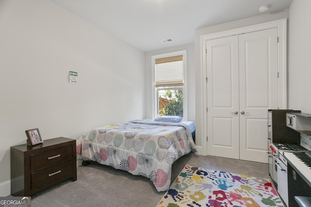 11395 Crestview Ter, Johns Creek, GA 30024 - bedroom featuring light colored carpet and a closet