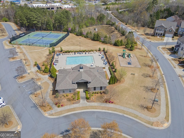 11395 Crestview Ter, Johns Creek, GA 30024 - bird's eye view of a pool area