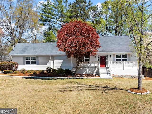 385 Jayne Ellen Way, Alpharetta, GA 30009 - view of front of property with a front lawn and a porch