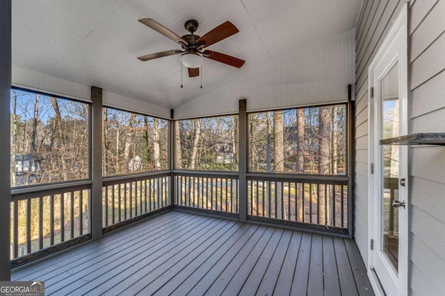 4519 Glenforest Dr NE, Roswell, GA 30075 - unfurnished sunroom with ceiling fan