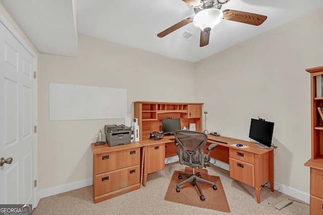 1210 Spring Branch Ct, Lawrenceville, GA 30045 - office with baseboards and a ceiling fan