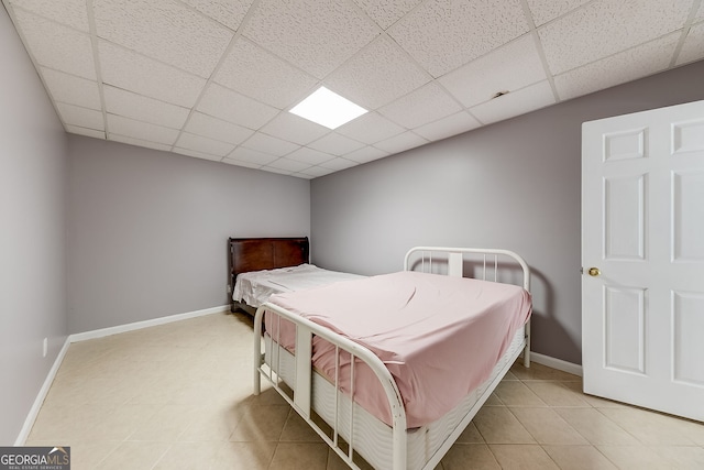5045 Southern Trace Dr, Gainesville, GA 30504 - tiled bedroom with a drop ceiling and baseboards