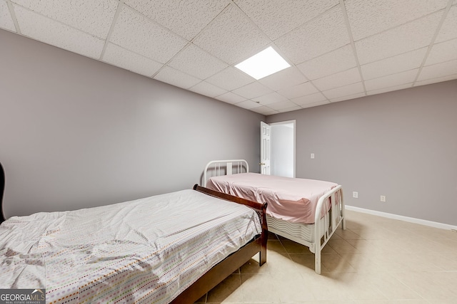 5045 Southern Trace Dr, Gainesville, GA 30504 - tiled bedroom with a paneled ceiling and baseboards