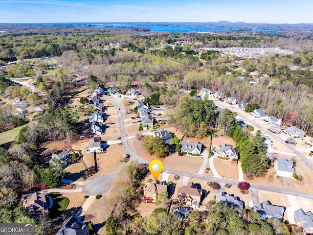 5045 Southern Trace Dr, Gainesville, GA 30504 - aerial overview of property's location featuring a heavily wooded area and nearby suburban area