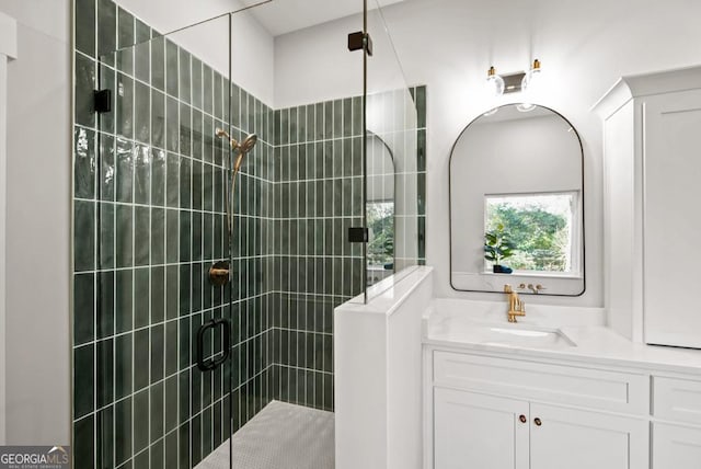 112 E Fambrough St, Monroe, GA 30655 - full bathroom featuring tiled shower and vanity
