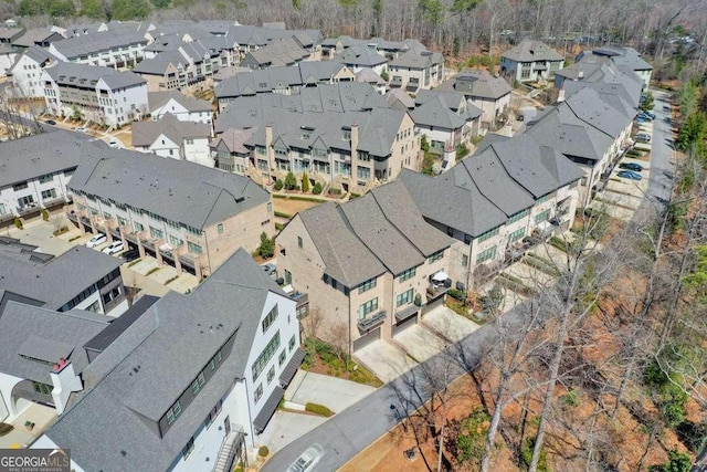 bird's eye view with a residential view