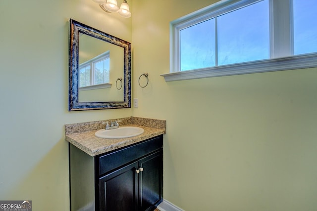 bathroom featuring vanity