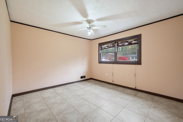 4329 Cedar Valley Ln, Conley, GA 30288 - spare room with a ceiling fan, crown molding, and a textured ceiling