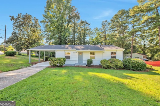 3650 Clovis Ct NW, Atlanta, GA 30331 - view of front of house featuring an attached carport, a front yard, and driveway