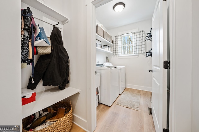 2442 Lower Union Hill Rd, Canton, GA 30115 - washroom with washer and dryer, wood finished floors, and baseboards