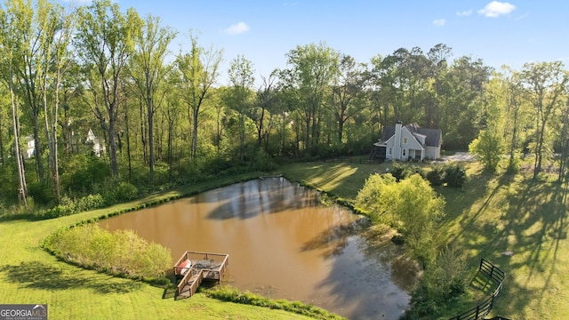 2442 Lower Union Hill Rd, Canton, GA 30115 - water view with a heavily wooded area