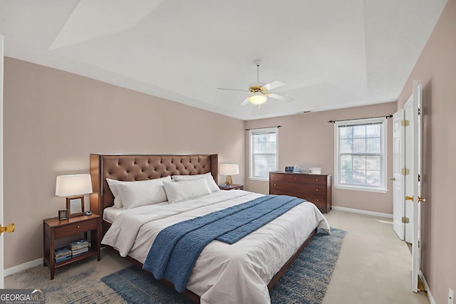 2983 Bancroft Gln NW, Kennesaw, GA 30144 - bedroom featuring light carpet and ceiling fan