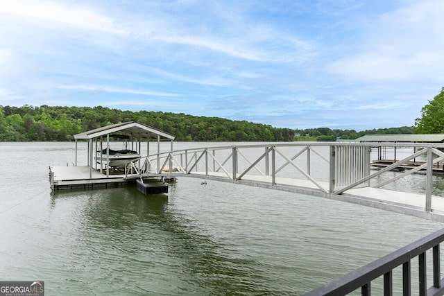 2373 Herman Drake Rd, Young Harris, GA 30582 - dock area with a forest view and a water view
