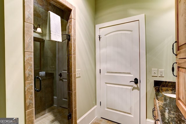 2373 Herman Drake Rd, Young Harris, GA 30582 - full bathroom featuring a stall shower and vanity