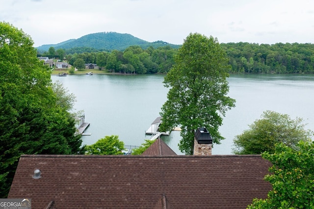 2373 Herman Drake Rd, Young Harris, GA 30582 - water view with a dock and a mountain view