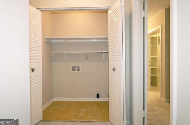 2929 Torreya Way SE, Marietta, GA 30067 - washroom with hookup for a washing machine, carpet floors, and baseboards