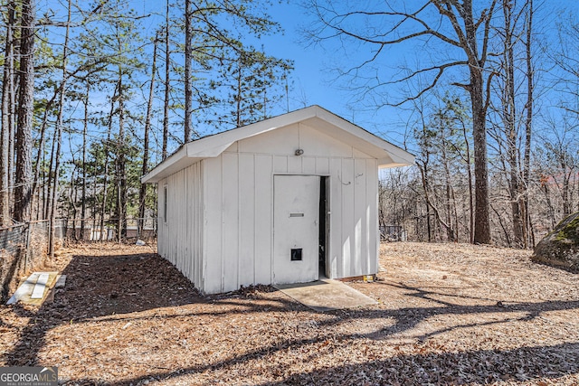 9640 Cedar Grove Rd, Fairburn, GA 30213 - view of shed featuring fence