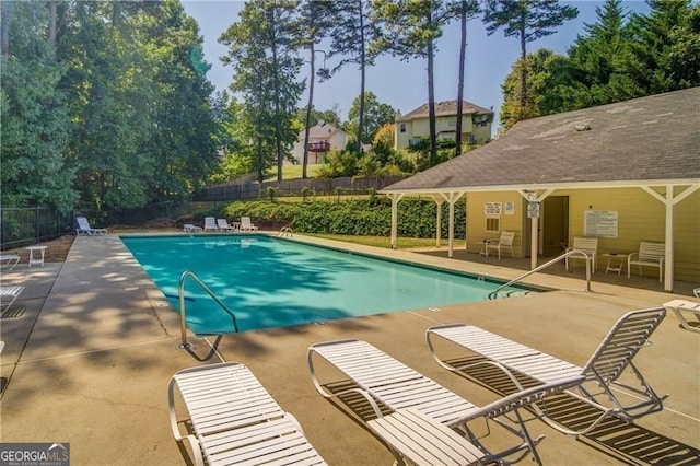 3707 Mcguire St NW, Kennesaw, GA 30144 - community pool with a patio area and fence