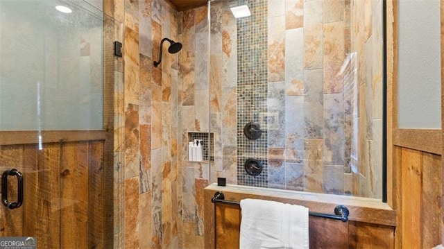68 Shalom Vw, Blue Ridge, GA 30513 - bathroom with tiled shower