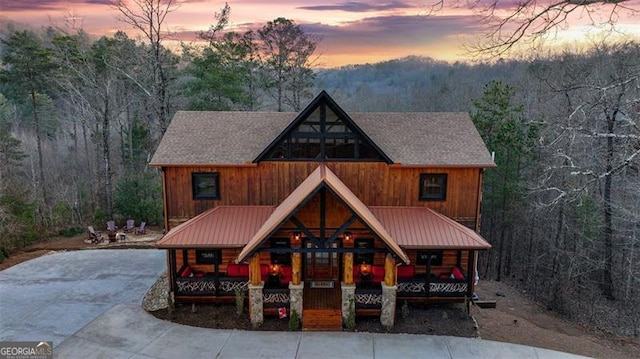 68 Shalom Vw, Blue Ridge, GA 30513 - exterior space with a forest view and driveway