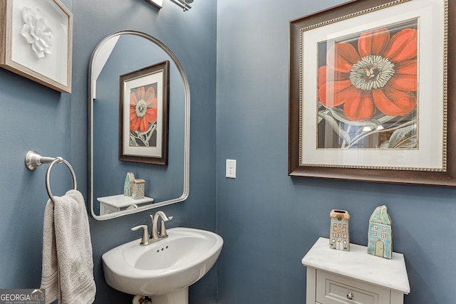 bathroom with a sink
