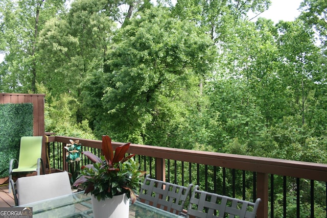 view of wooden deck