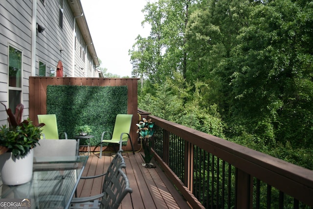 view of wooden deck