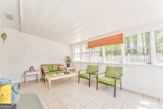 sunroom with visible vents