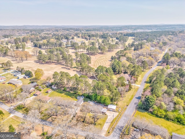 aerial view with a rural view