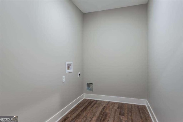 119 Acerose Dr, Jasper, GA 30143 - washroom featuring electric dryer hookup, washer hookup, and dark wood-type flooring