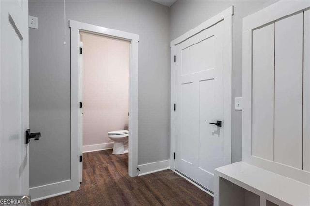 119 Acerose Dr, Jasper, GA 30143 - mudroom featuring baseboards and dark wood-style floors