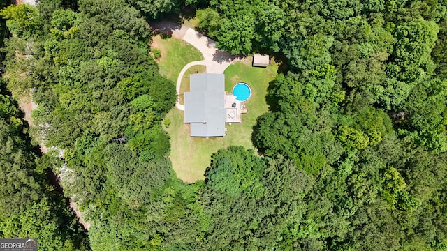 575 Chuli Rd, Locust Grove, GA 30248 - aerial view of property and surrounding area featuring a pool
